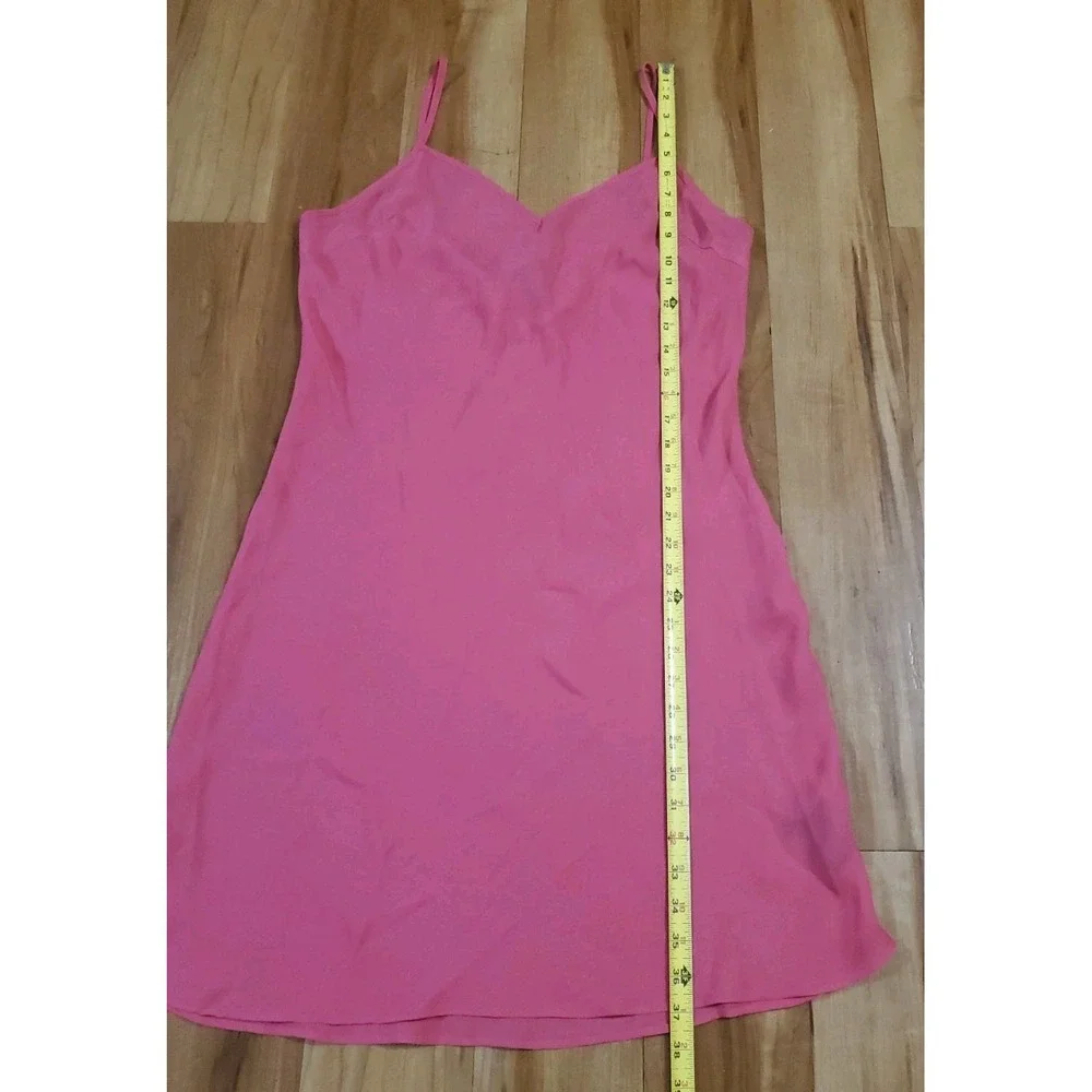 Lauren Ralph Lauren Hot Pink Slip Dress Size 14 Spaghetti Strap Barbiecore